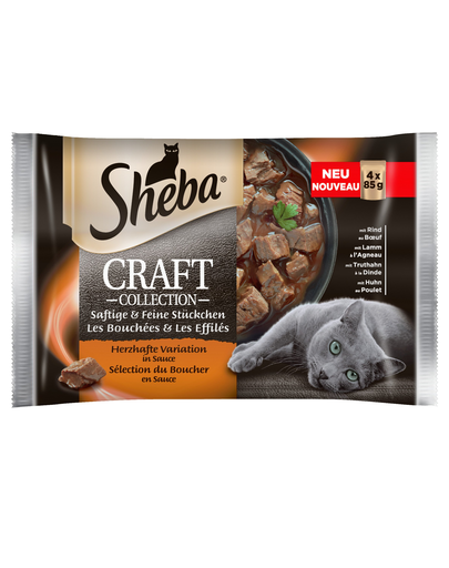SHEBA Craft Collection Carne în sos 4x85g