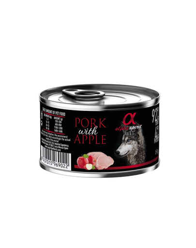 ALPHA SPIRIT hrana umeda caini adulti, cu porc si mere 150 g