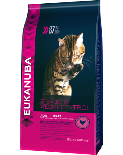 Eukanuba cat veterinary diets dryweight diabetic control adult all breeds 3 kg
