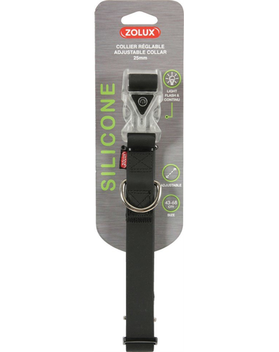 ZOLUX Lesă siliconică 25mm negru