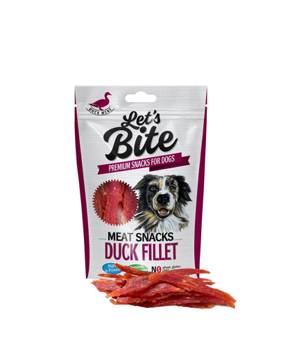 Brit let's bite meat snacks file de rață 300 g