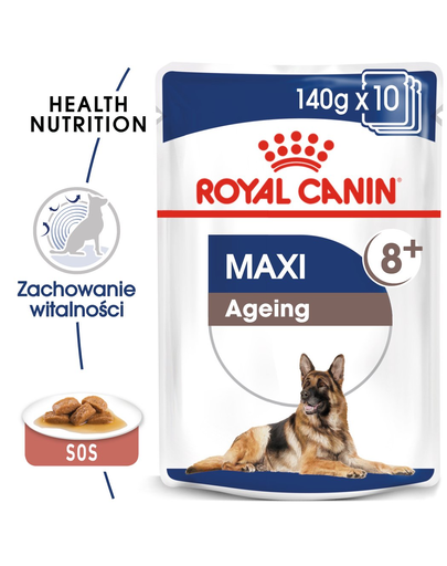 Royal Canin Maxi Ageing 8+ Hrană Umedă Câine 10x140 g