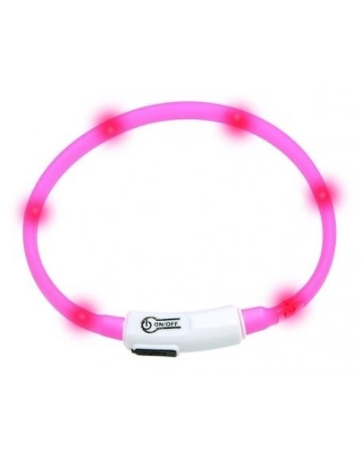KARLIE Visiolight LED zgardă pentru câini 70cm roz