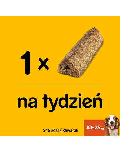 PEDIGREE GoodChew - Tratament pentru mestecat cu carne de vită - rase medii 14 x 88 g