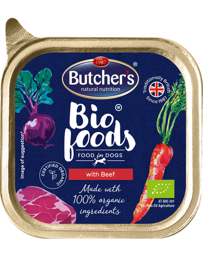 BUTCHER\'S BIO pate cu vita pentru caini 150 g
