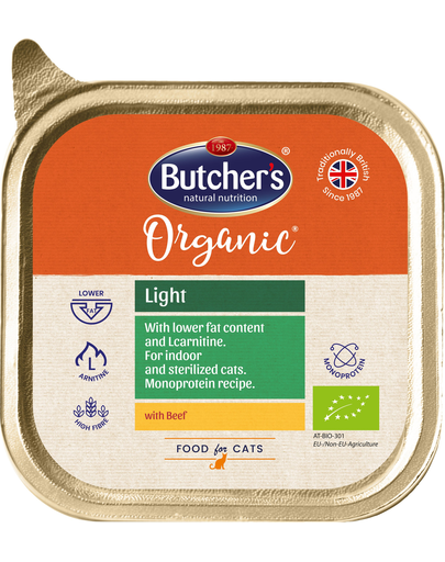 Butcher's organic light cu vită 85 g
