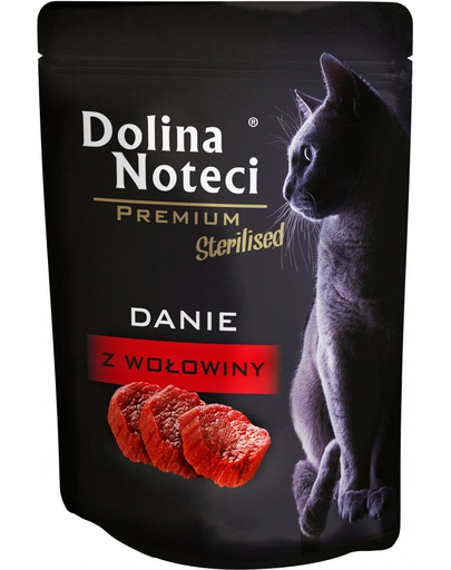 DOLINA NOTECI Premium hrană umedă pentru pisici sterilizate, cu vită 85 g