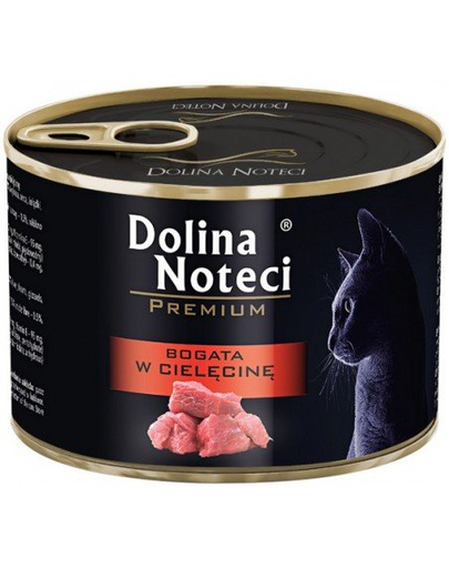 Dolina noteci premium bogată în carne de vițel - pentru pisici adulte 185 g