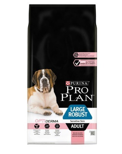 Purina pro plan large robust adult sensitive skin optiderma cu somon 14 kg
