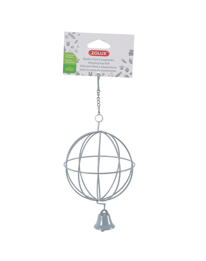 Zolux alimentator metalic pentru fân dia.10 cm gri