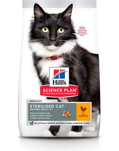 Hill's science plan feline mature(7+) adult sterilised cu pui 3 kg