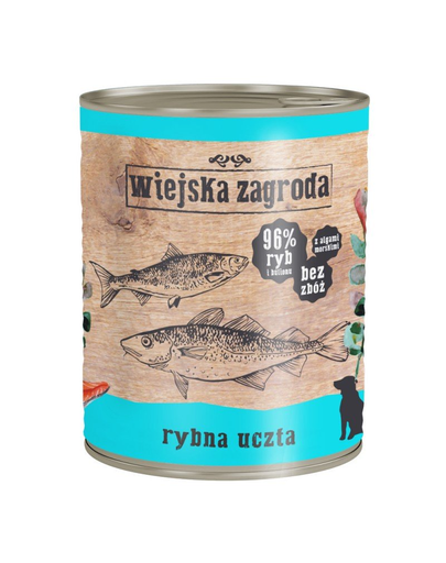 WIEJSKA ZAGRODA hrană umedă fără cereale, cu pește 800 gr