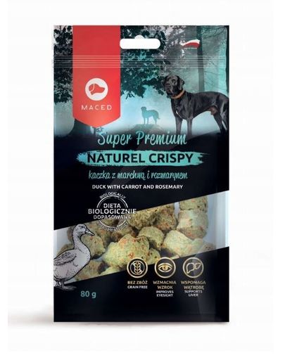 Maced super premium naturel crispy rață cu morcov și rozmarin 80 g