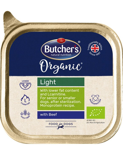 Butcher's organic light monoproteină cu vită 150 g