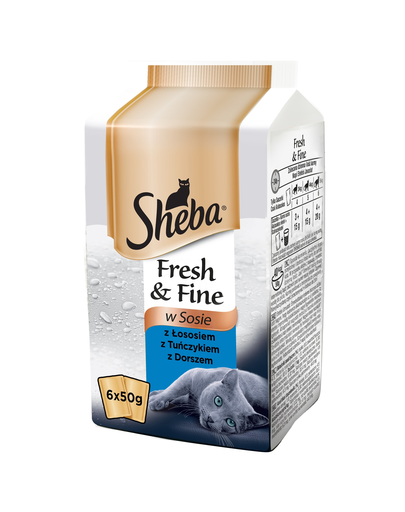 Sheba fresh&fine mix pește 6x50 gr + 6x50 gr gratis