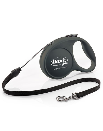 Flexi new fun s lesă cu șnur 5 m, 12 kg, negru
