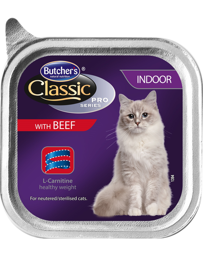 BUTCHER'S Cat Classic Indoor pate cu vită g