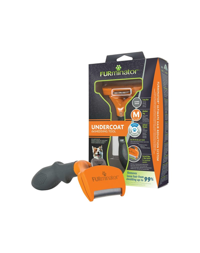 FURMINATOR Undercoat deShedding perie pentru caini cu par lung - Medium