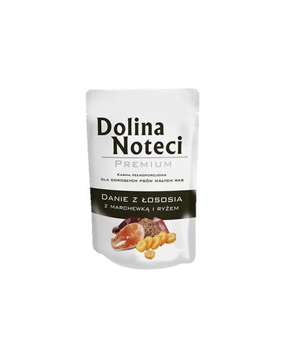 DOLINA NOTECI Premium cu somon, morcovi și orez 100 g