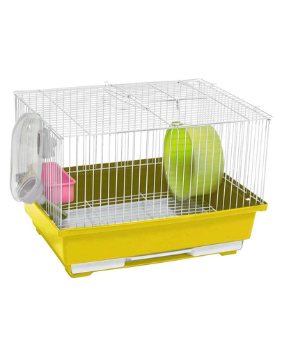 Panama pet cușcă pentru rozătoare mici 30x23x20 cm alb/galben