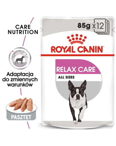 ROYAL CANIN Relax Care Hrana umedă pate, pentru câinii adulți expuși la stres,12 plicuri x 85 g