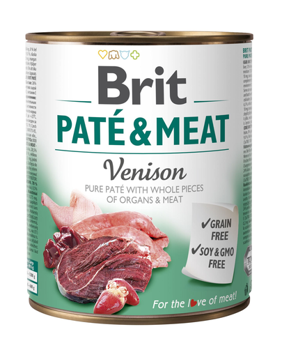 BRIT Pate & Meat Venison, cu vânat 800 g imagine