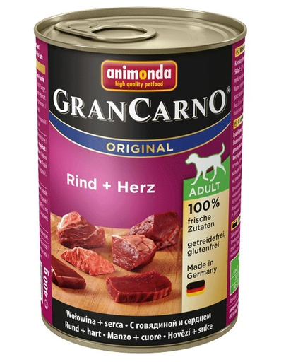 ANIMONDA Grancarno vită și inimi 400 g