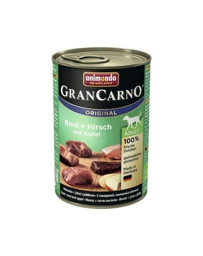ANIMONDA Grancarno Adult carne de vită, cerb și măr 400 gr