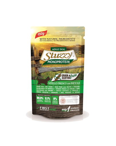 Stuzzy dog monoprotein hrană hipoalergenică pentru câini, cu vițel și sfeclă roșie150 g