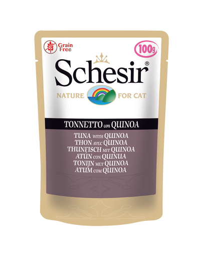 SCHESIR Hrană umedă pentru pisici, cu ton și quinoa 100 g