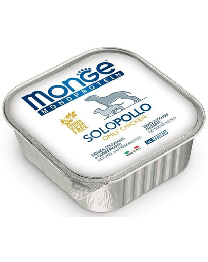 MONGE Dog Monoprotein hrană umedă pentru câini, cu pui 150 g