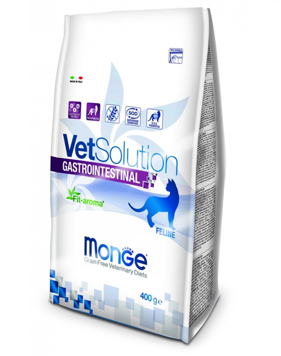 MONGE Vet Solution Cat Gastrointestinal hrană uscată dietetică pentru pisici cu probleme gastrointestinale 400g