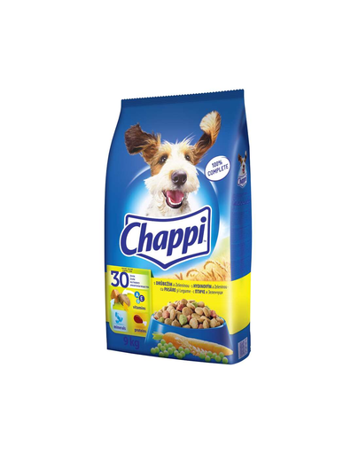 CHAPPI Hrană uscată cu pasăre și legume 4 x 2.7 kg