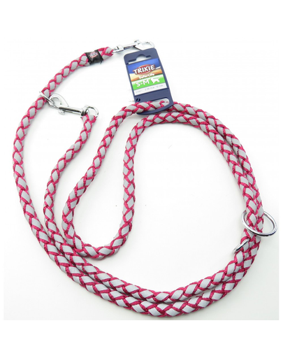 TRIXIE Cavo Reflect Lesă reglabilă pentru câini, fuchsia: S–M: 2.00 m/o 12 mm