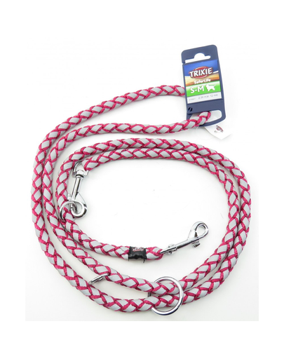 TRIXIE Cavo Reflect Lesă reglabilă pentru câini, fuchsia: S–M: 2.00 m/o 12 mm