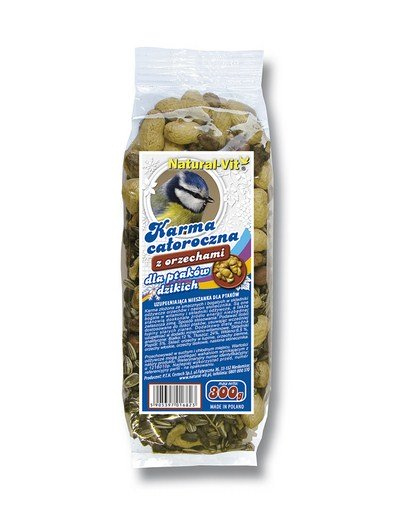 NATURAL-VIT Natural-Vit Amestec pentru pasari salbatice, cu nuci 300 g