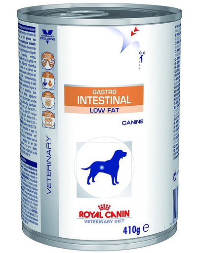 ROYAL CANIN Gastro Intestinal Low Fat hrana umeda cu continut redus de grasimi pentru caini cu tulburari gastro-intestinale 410 g