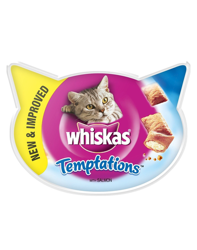WHISKAS Temptations cu somon 60 g x 8