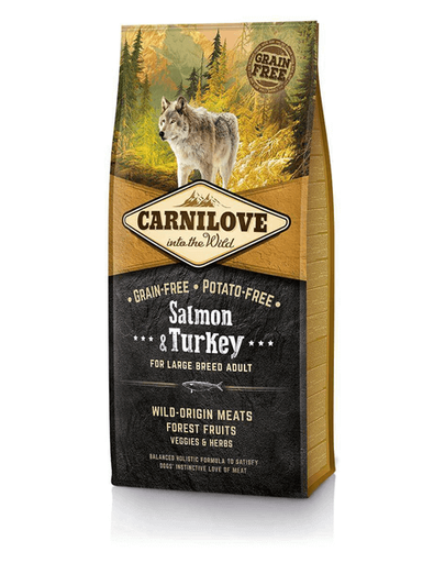 CARNILOVE Adult Large Breed hrana uscata caini adulti de rase mari, somon si curcan 24 kg (2 x 12 kg)