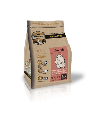 NATURAL-VIT Korona Natury hrana completa pentru hamster 2 x 750 g + amestec de plante 70 g GRATIS