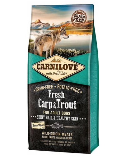 CARNILOVE Hrana uscata pentru caini adulti, cu pastrav si crap proaspat 24 kg (2 x 12 kg)