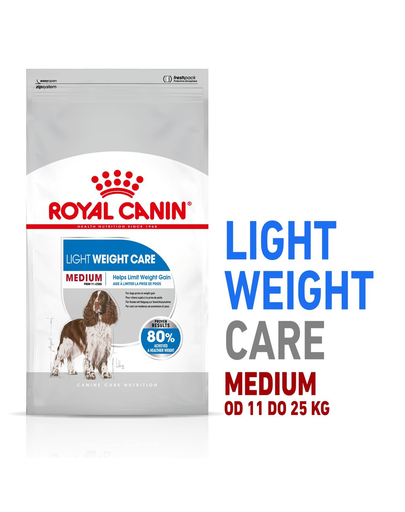 Royal Canin Medium Light Weight Care Adult hrana uscata caine pentru limitarea cresterii in greutate 20 kg (2 x 10 kg)