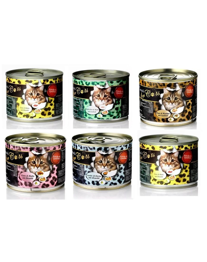 O'CANIS Hrana umeda pentru pisici adulte, mix set 6 buc x 200 g