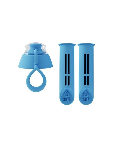 DAFI 2 filtre pentru sticla de filtrare cu capac, albastru