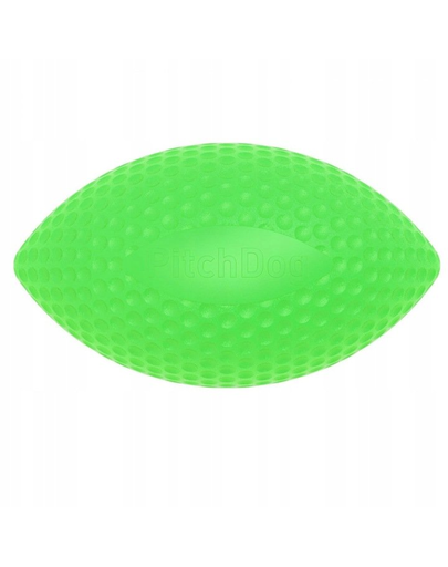 PULLER PitchDog, minge pentru caini, forma de Rugby, verde, 9 cm x 14 cm