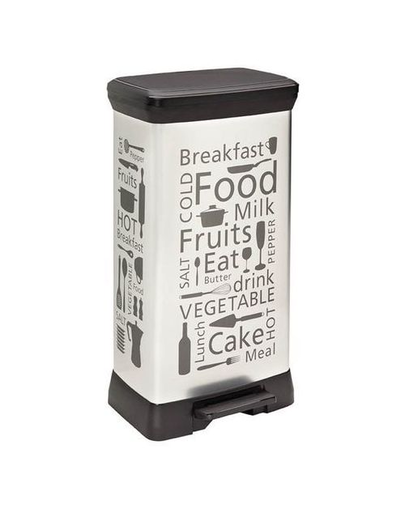 CURVER Cos gunoi metalic cu pedala 50 L Kitchen argintiu