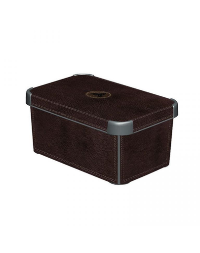 CURVER Deco Cutie depozitare din piele cu capac Stockholm S Leather