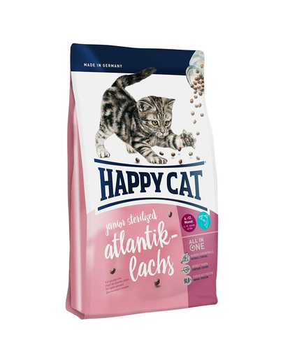 HAPPY CAT Supreme Junior Sterilised cu Somon, 10 kg