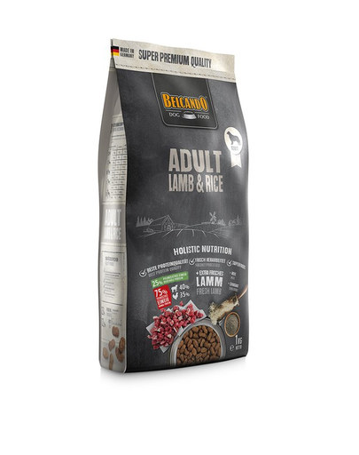 BELCANDO Adult hrana uscata pentru cainii adulti sensibili, cu miel si orez, talie M-XL, 1 kg