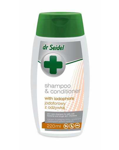 DR SEIDEL șampon jodofor câini antibacterian și antifungic 220 ml
